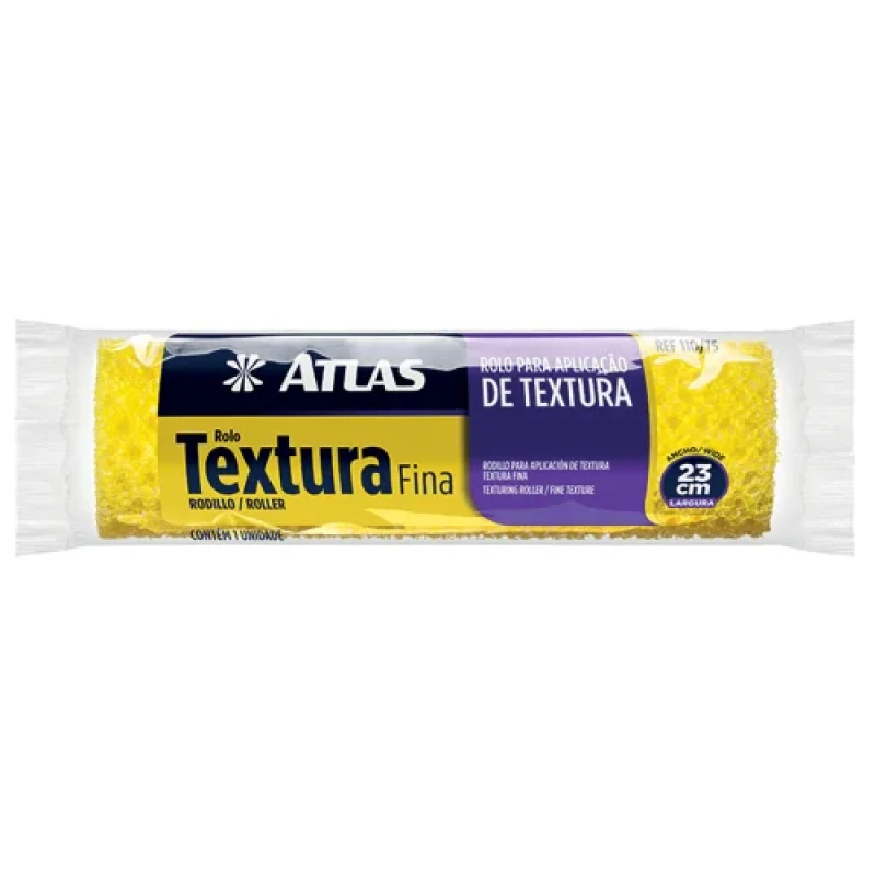 ROLO DE ESPUMA PARA APLICAÇÃO DE TEXTURA FINA 23CM 110/75 - ATLAS