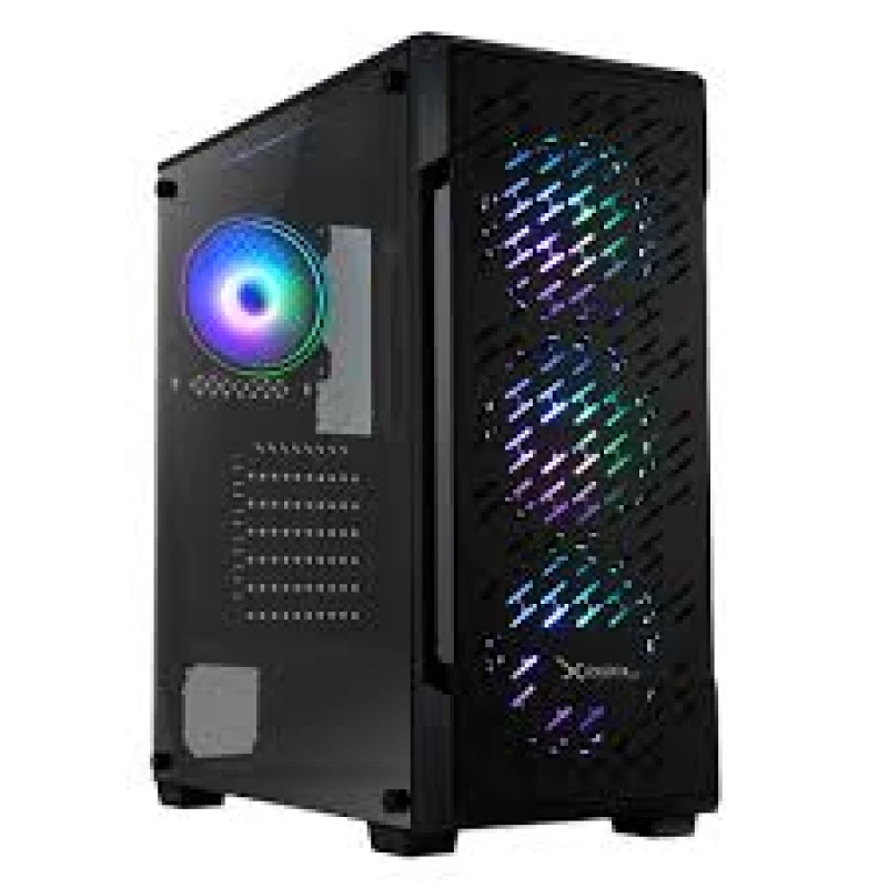 Gabinete Xzeal XZ135, LED RGB, Cristal Templado, ATX, 3 Ventiladores Frontales RGB Incluidos USB 3.0, XZCGB07B, PROMOXZEAL