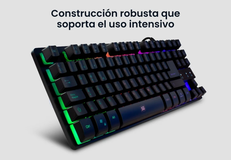 Teclado Gamer Vorago Start the Game KB-503 / Español / Led Multicolor