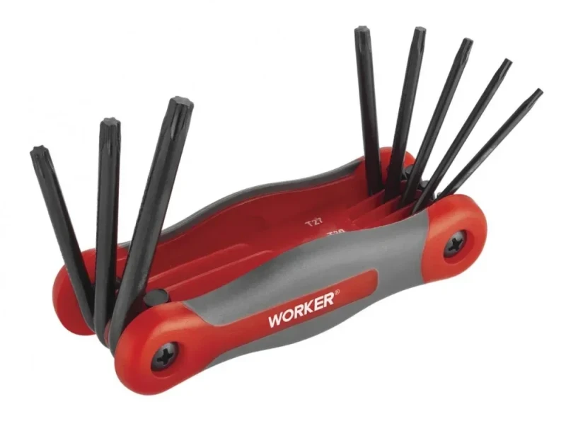 JOGO CHAVE TORX 8 PEÇAS TIPO CANIVETE - WORKER