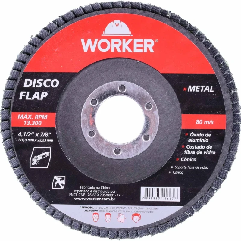 DISCO FLAP CURVO G60 PARA METAL - WORKER