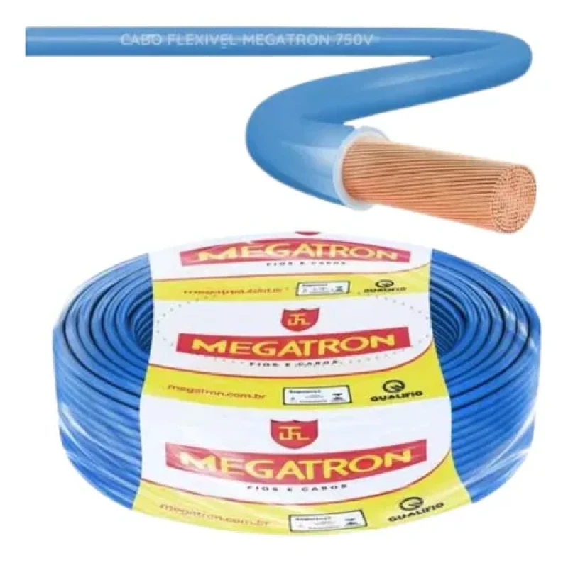 CABO FLEXÍVEL 1,5MM 750V MEGATRON AZUL - METRO