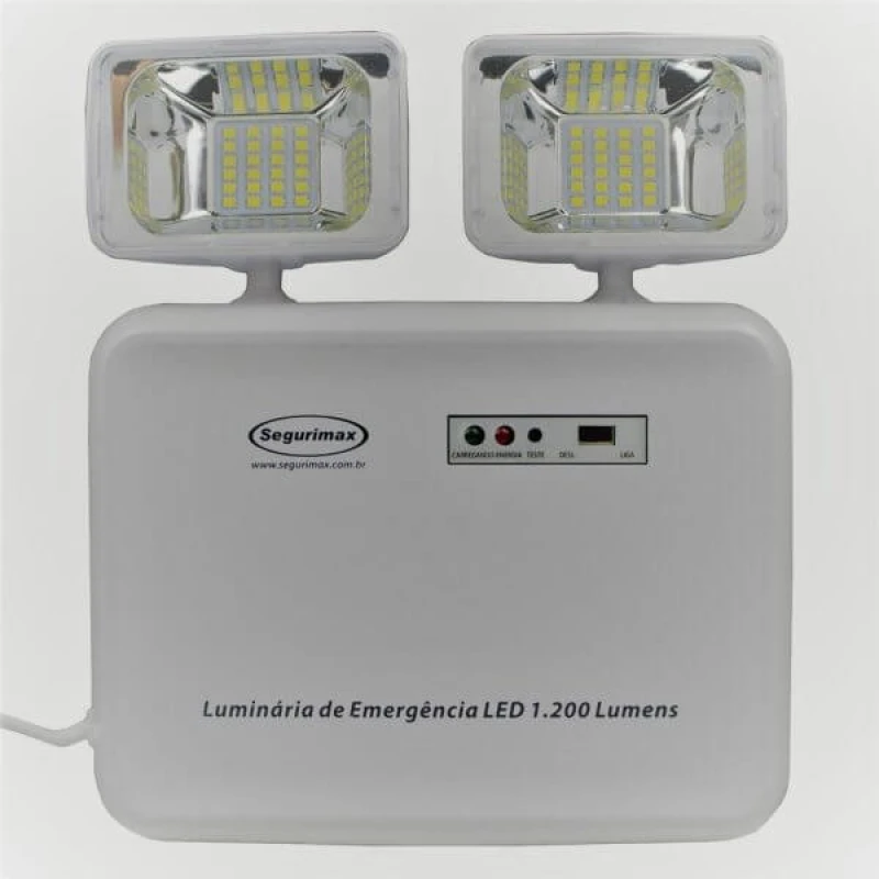 LUMINÁRIA DE EMERGÊNCIA 2 FARÓIS LED 1200LM - DEMABI