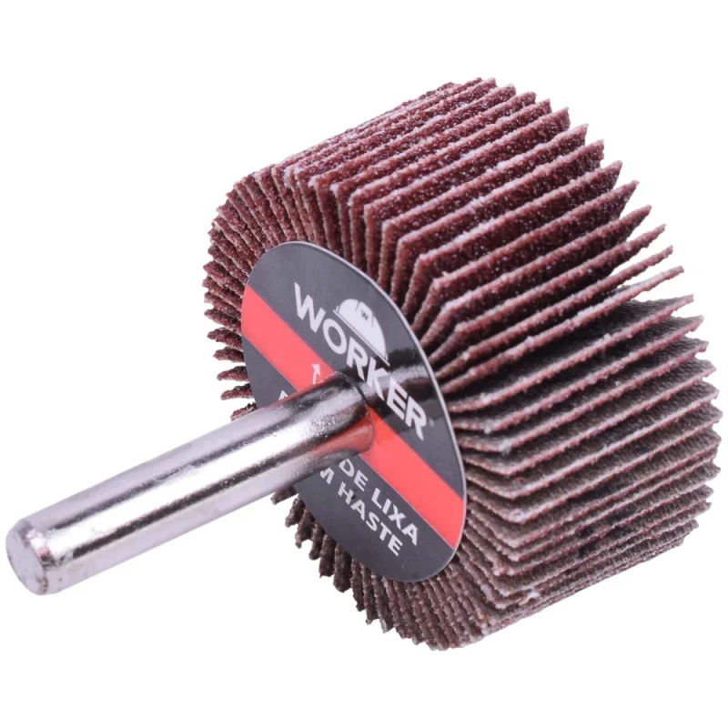 RODA DE LIXA COM HASTE 30MM X 20MM GRÃO 36 - WORKER