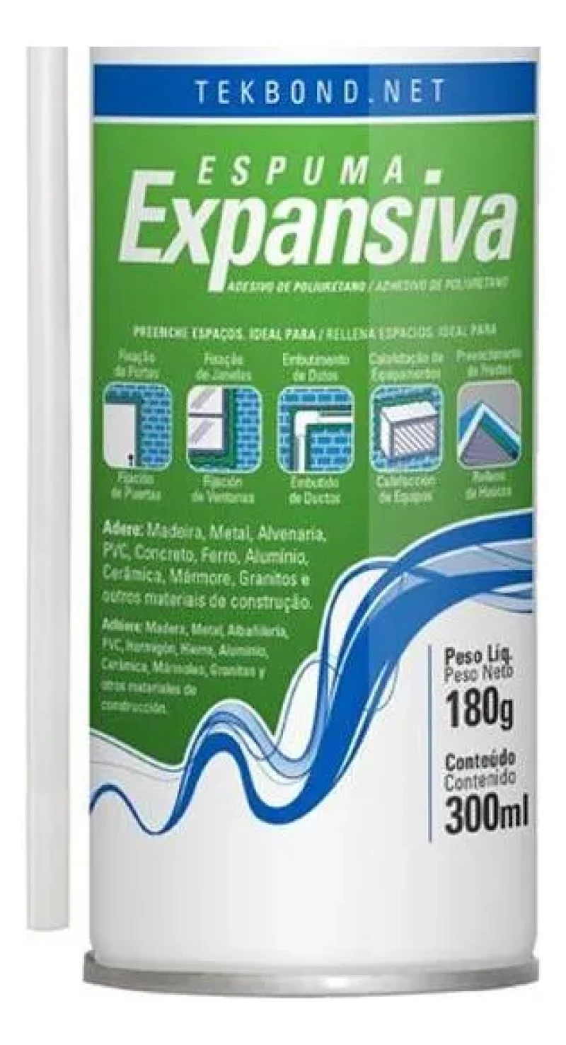 ESPUMA EXPANSIVA DE  POLIURETANOINDICADO 180G - TEKBOND