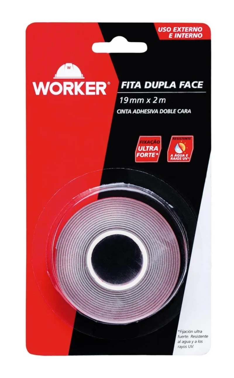 FITA DUPLA FACE 19MMX2 USO EXTERNO - WORKER