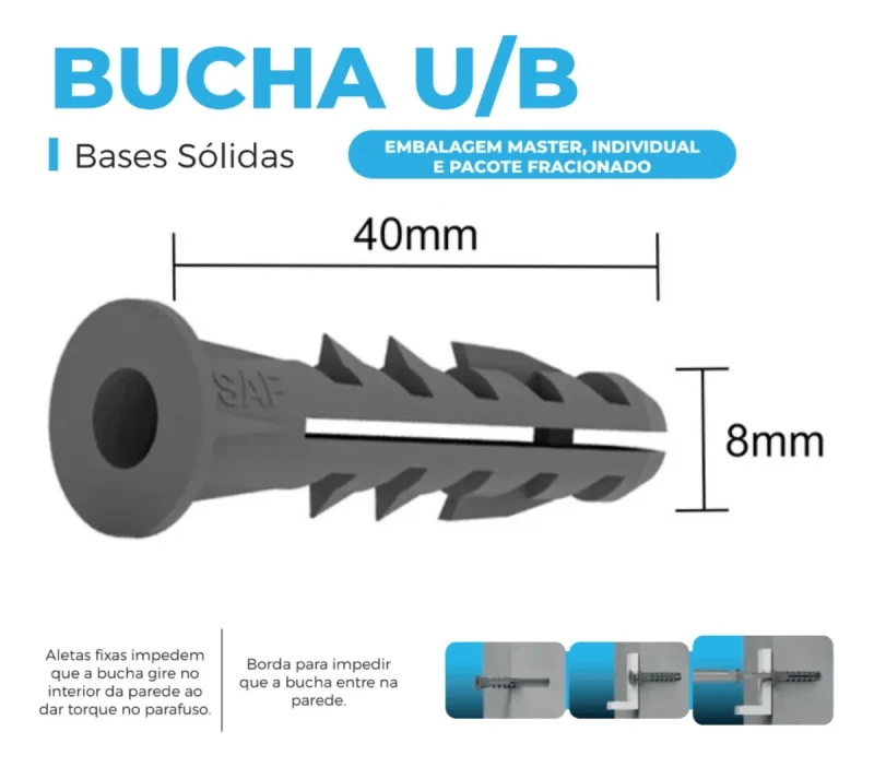 BUCHA PLÁSTICA N.08