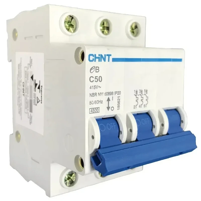 DISJUNTOR DIN TRIPOLAR CURVA C 6A 3KA  - CHINT