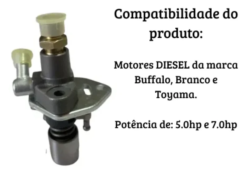 Bomba Injetora 5 7cv Diesel Compativel Branco - Toyama