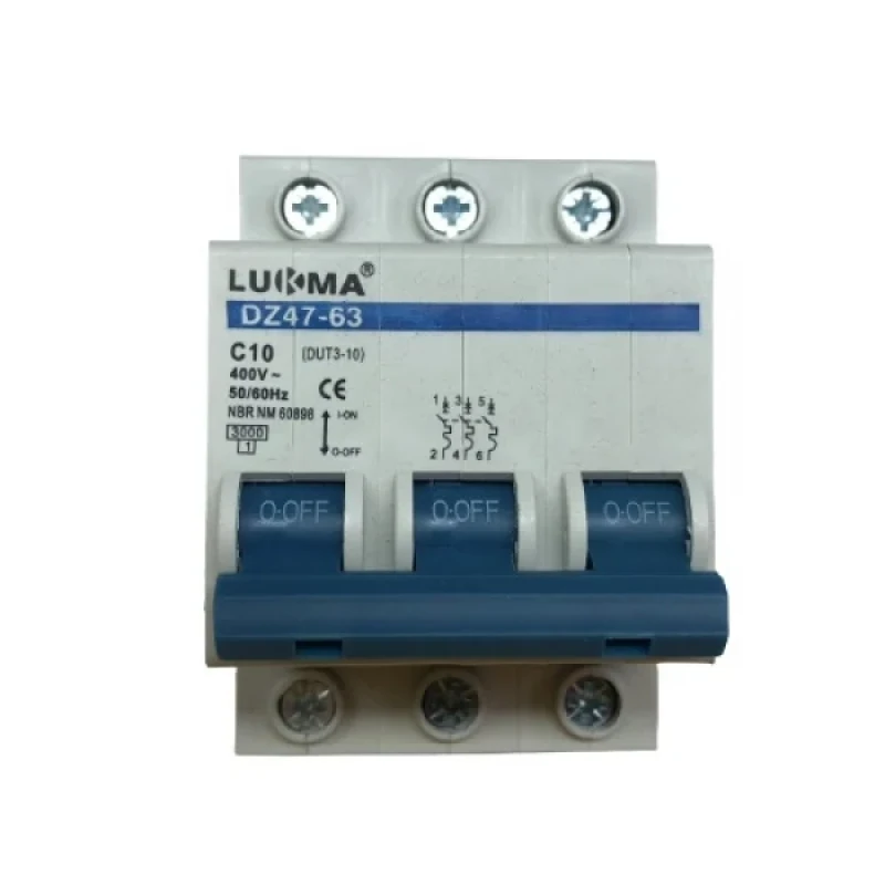 DISJUNTOR DIN TRIPOLAR 10A - LUKMA